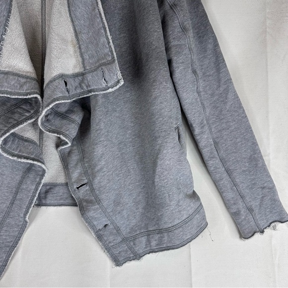 FREE PEOPLE Women’s Size S Jacket Coat Fleece Asymmetrical Button Front Moto Fit - Picture 3 of 16